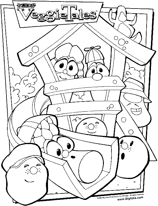 christian coloring pages veggietales