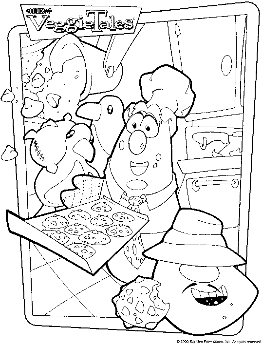 christian coloring pages veggietales