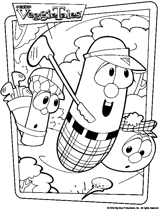 Veggietales Rack Shack And Benny Coloring Pages